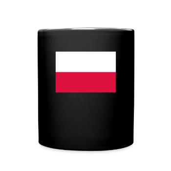 Drapeau officiel de la Pologne Fierté du pays polonais - Mug uni - noir - Devant