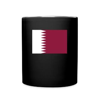 Drapeau officiel du Qatar Qatar Qatari Country Pride - Mug uni - noir - Devant