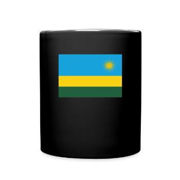Offizielle Ruanda Flagge Ruandan Country Pride - Tasse einfarbig - Schwarz - Vorne