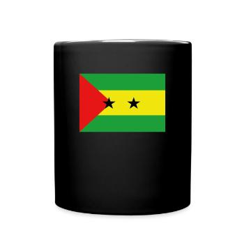 Officiel Sao Tomé Drapeau Portugais Country Pride - Mug uni - noir - Devant