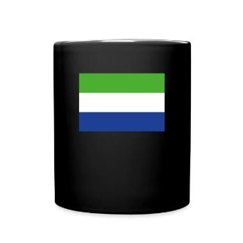 Offizielle Sierra Leone Flagge Sierra Leonian Land - Tasse einfarbig - Schwarz - Vorne