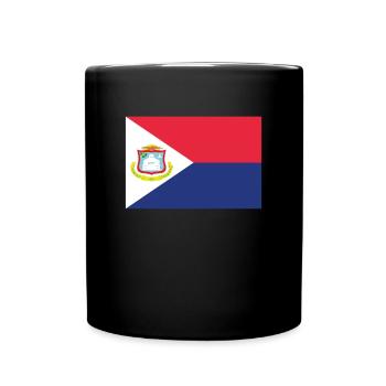 Official Sint Maarten Flag Maartener Country Pride - Full Colour Mug - black - Front
