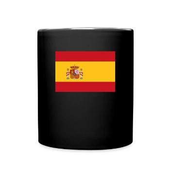 Official Spain Flag Spanish Country Pride - Full Colour Mug - black - Front