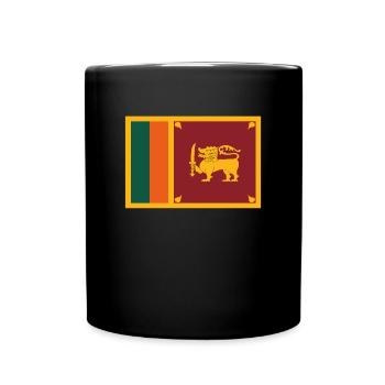Official Sri Lanka Flag Sri Lankan Country Pride - Full Colour Mug - black - Front
