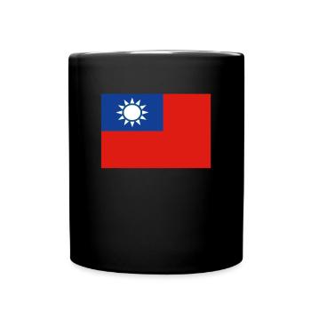 Official Taiwan Flag Taiwanese Country Pride - Full Colour Mug - black - Front