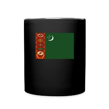 Drapeau officiel du Turkménistan Turkmène Turkmène - Mug uni - noir - Devant