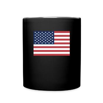 Drapeau officiel des États-Unis États-Unis Pays américain - Mug uni - noir - Devant