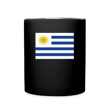 Offizielle Uruguay-Flagge Uruguayischer Landesstolz - Tasse einfarbig - Schwarz - Vorne