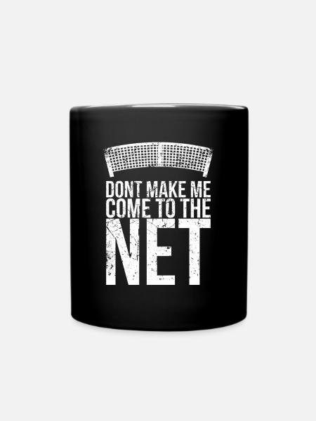 Ne me laissez pas aller à la conception du filet pour le tennis - Mug uni - noir