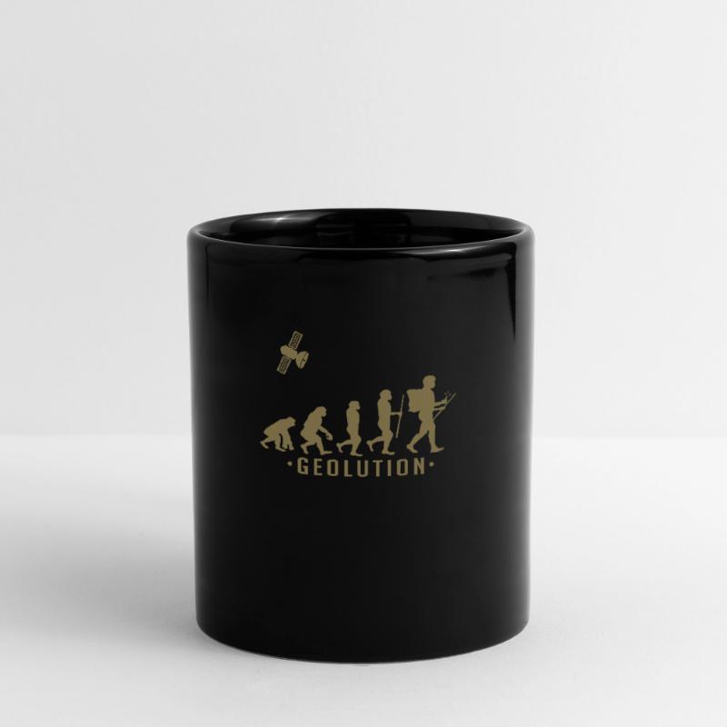 Geocaching evolution Shirt Geolution Tasse einfarbig