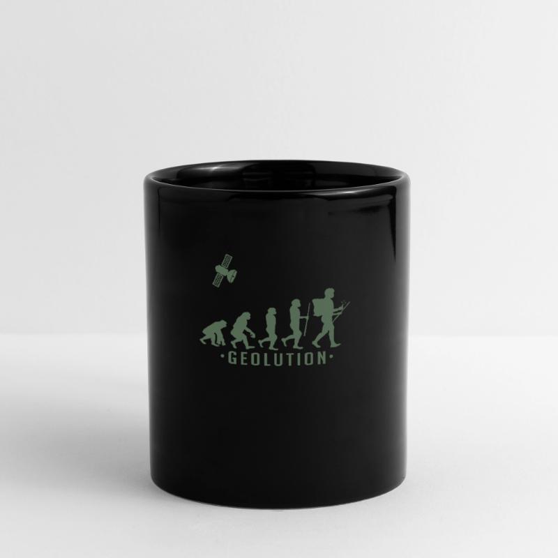 Geocaching evolution Shirt Geolution Tasse einfarbig