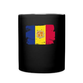 Drapeau officiel de l’Andorre Fierté du pays andorran - Mug uni - noir - Devant