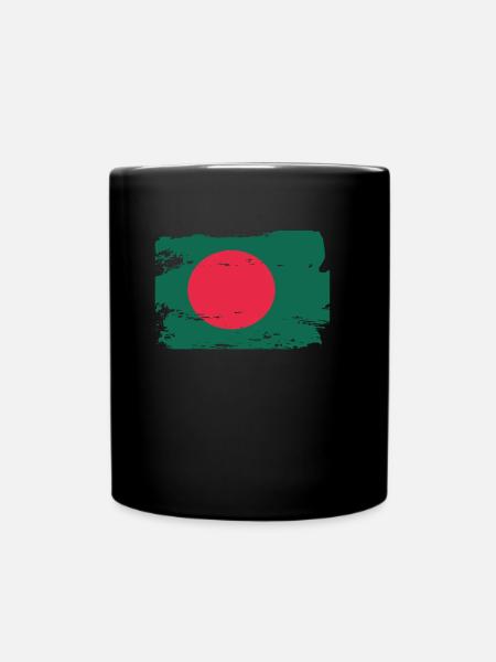 Official Bangladesh Flag Bangladeshi Country - Full Colour Mug - black