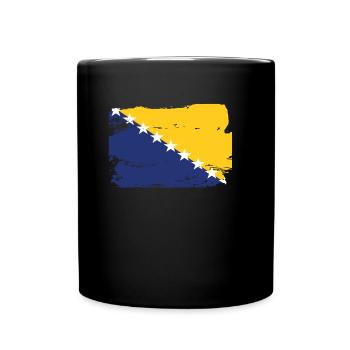 Drapeau officiel de la Bosnie Bosnie Country Pride Vintage - Mug uni - noir - Devant
