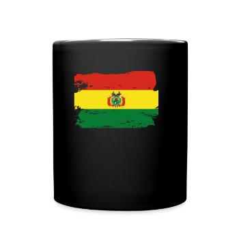 Drapeau officiel de la Bolivie Fierté du pays bolivien - Mug uni - noir - Devant