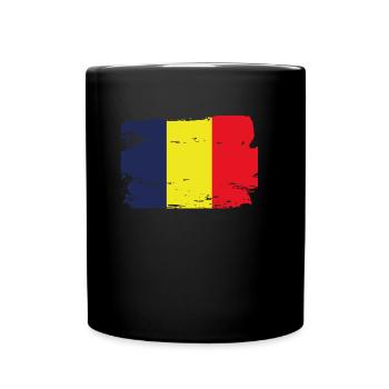 Official Chad Flag Chadian Country Pride Vintage - Full Colour Mug - black - Front