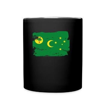 Official Cocos Flag Keeling Islands Country Pride - Full Colour Mug - black - Front