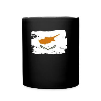Drapeau officiel de Chypre Chypriotes Grec Turc - Mug uni - noir - Devant