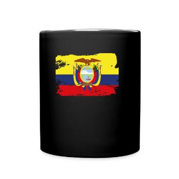 Drapeau officiel de l’Équateur Fierté du pays équatorien - Mug uni - noir - Devant