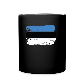 Drapeau officiel de l’Estonie Fierté du pays estonien - Mug uni - noir - Devant