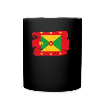 Official Grenada Flag Grenadian Country Pride - Full Colour Mug - black - Front