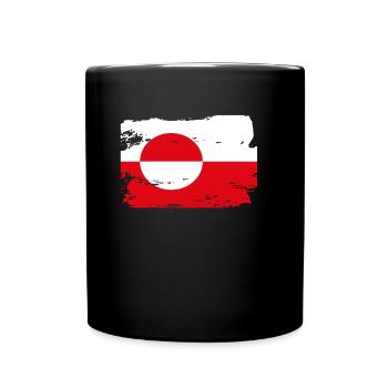Drapeau officiel du Groenland Groenlandais Pays - Mug uni - noir - Devant