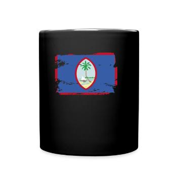 Offizielle Guam Flagge Chamorros Country Pride Vintage - Tasse einfarbig - Schwarz - Vorne