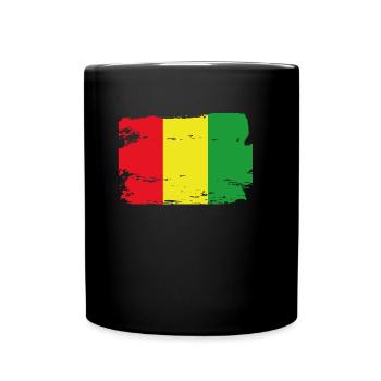 Drapeau officiel de la Guinée Guinée Country Pride Vintage - Mug uni - noir - Devant