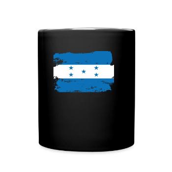 Official Honduras Flag Honduran Country Pride - Full Colour Mug - black - Front