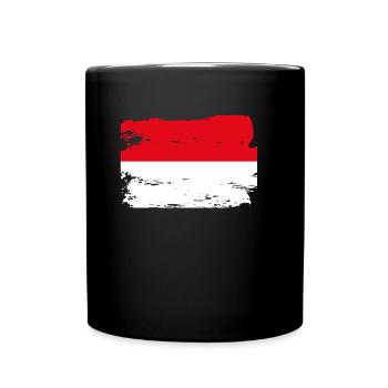 Official Indonesia Flag Indonesian Country Pride - Full Colour Mug - black - Front