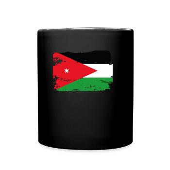 Official Jordan Flag Jordanian Country Pride - Full Colour Mug - black - Front