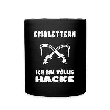 eisklettern iceclimbing eispickel völlig hacke - Tasse einfarbig - Schwarz - Vorne