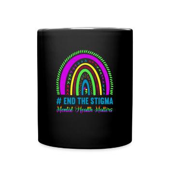 Mettre fin à la stigmatisation La santé mentale compte arc-en-ciel - Mug uni - noir - Devant