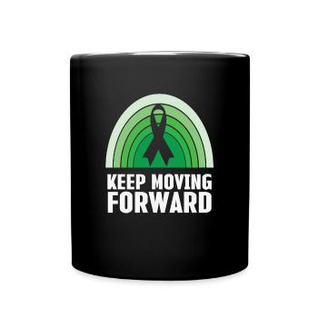 Keep Moving Forward Mental Health Retro Vintage - Full Colour Mug - black - Front