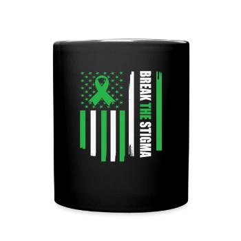 Briser la stigmatisation Santé mentale États-Unis Flag Vitnage - Mug uni - noir - Devant
