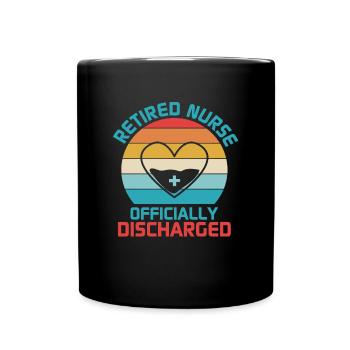 Une infirmière à la retraite officiellement libérée - Mug uni - noir - Devant