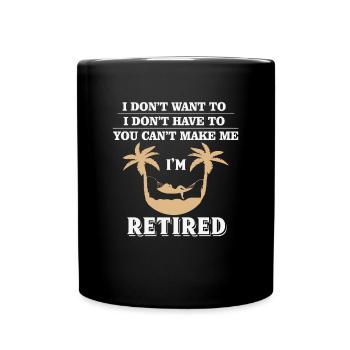 Je ne veux pas je n’ai pas à toi ne peut pas me faire - Mug uni - noir - Devant