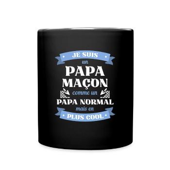 papa maçon humour maçonnerie homme cadeau drole - Mug uni - noir - Devant