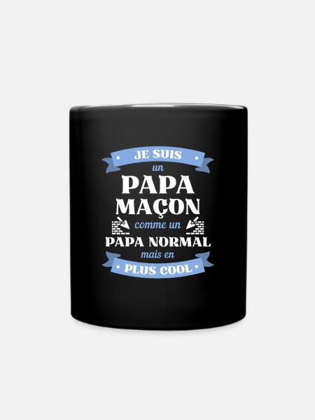 papa maçon humour maçonnerie homme cadeau drole - Mug uni - noir