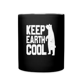 Keep Earth Cool Earth Protect Polar Bear Animal - Full Colour Mug - black - Front