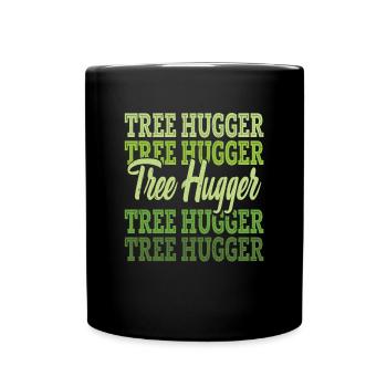 Tree Hugger Tree Protection - Full Colour Mug - black - Front