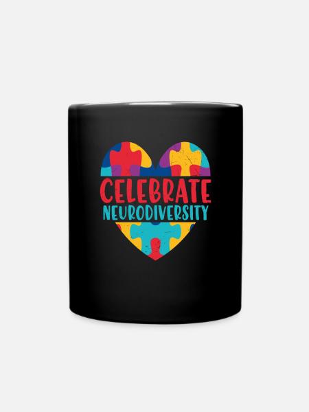 Célébrez la neurodiversité Citations de neurodiversité - Mug uni - noir