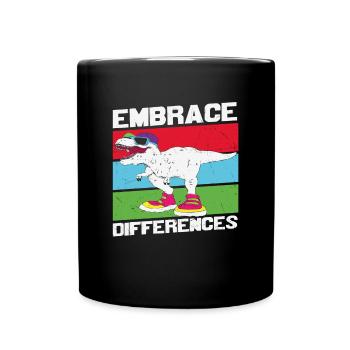 Embrace The Difference Different Quotes - Full Colour Mug - black - Front