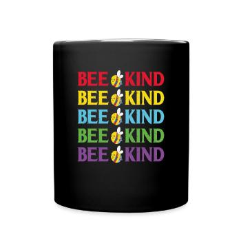 Bee Kind Kindness Quotes - Full Colour Mug - black - Front