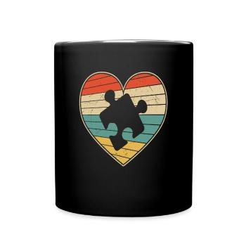 Verbreiten Sie Liebe und Freundlichkeit New Vintage - Tasse einfarbig - Schwarz - Vorne