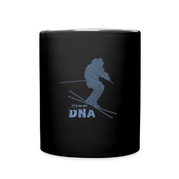 Snowboarder Geschenkideen meine DNA - Tasse einfarbig - Schwarz - Vorne