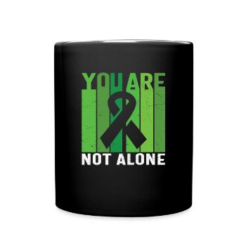 Schmerz ist real, aber auch Hope Mental Health - Tasse einfarbig - Schwarz - Vorne