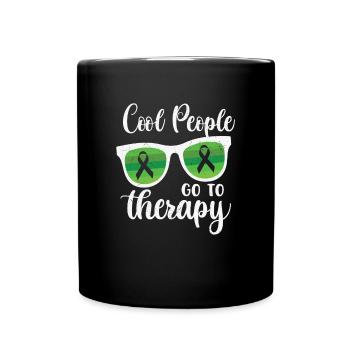 Fight Like A Boss Mental Health Awareness - Full Colour Mug - black - Front