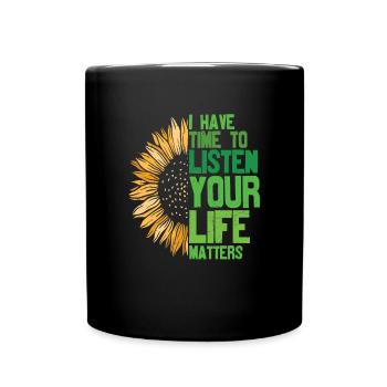 Du bist wichtig motivierende Sprüche - Tasse einfarbig - Schwarz - Vorne