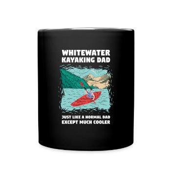 Whitewater Kayaking Dad Like A Normal Dad - Full Colour Mug - black - Front